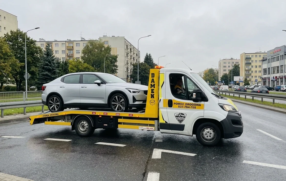 Holowanie samochodu elektrycznego – dlaczego tylko laweta?
