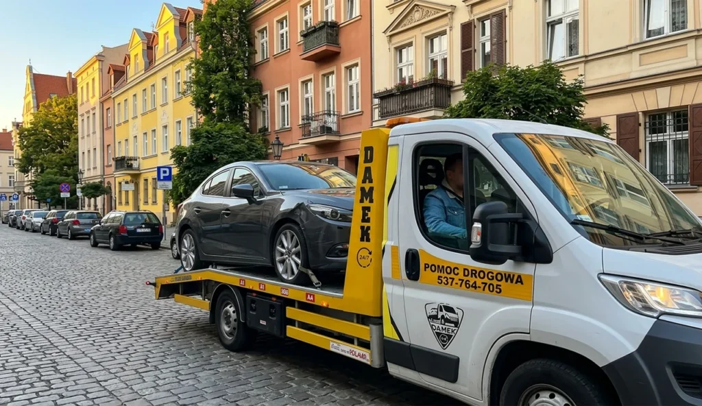 czy można holować auto z automatem na lawecie