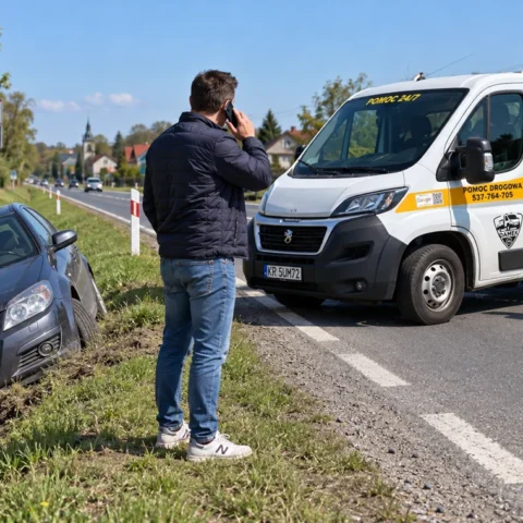 samochód w rowie jak wyciągnąć