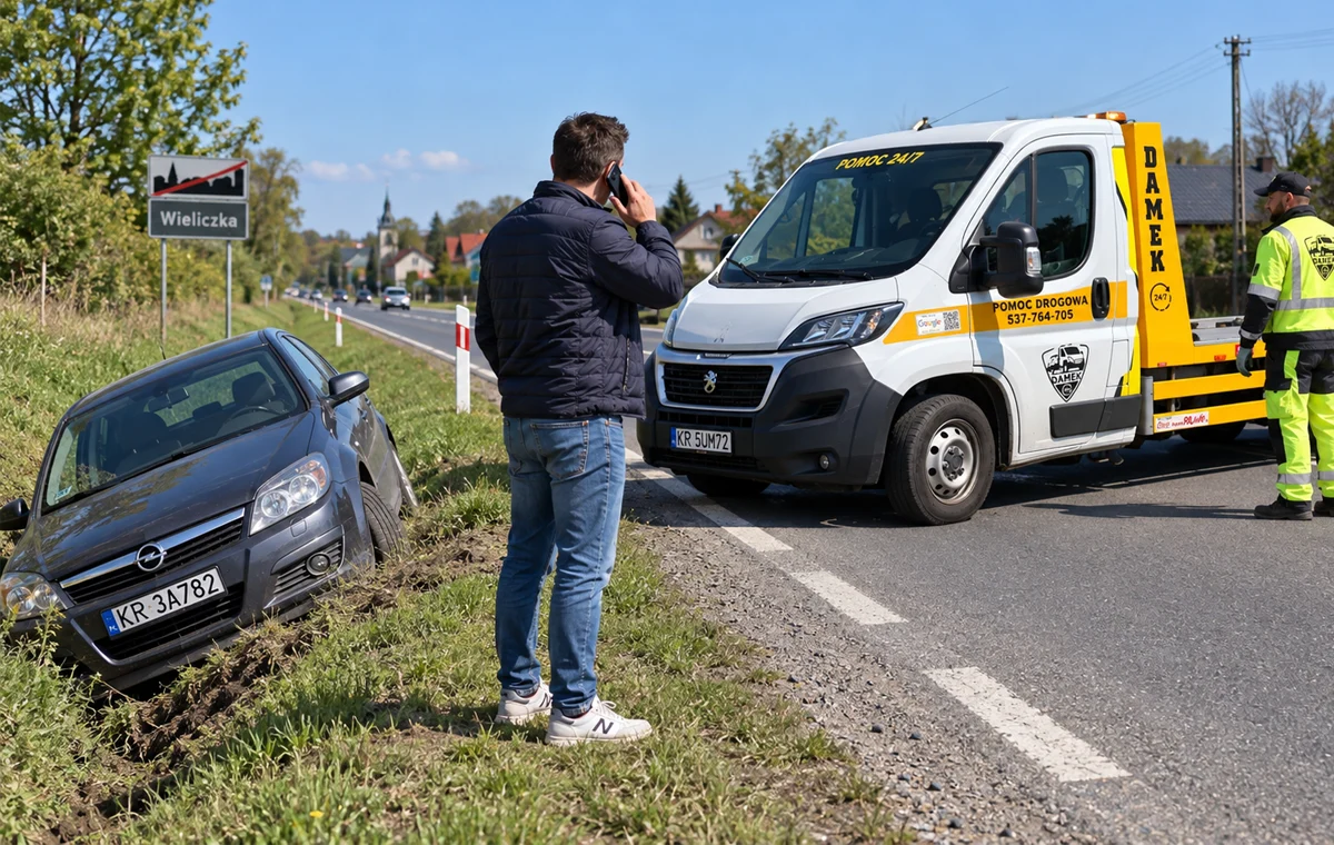 samochód w rowie jak wyciągnąć